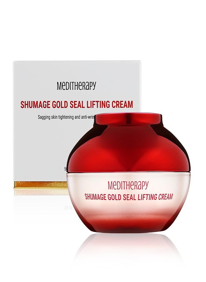 MEDITHERAPY Shumage Gold Seal Lifting Cream - Moisturizer Face Lift Cream, Hydrating & Tightening for Sagging Cheeks - Korean Face Moisturizer for All Skin Types - Radiant Glow Skin - 1.69 Fl. Oz - Image 1